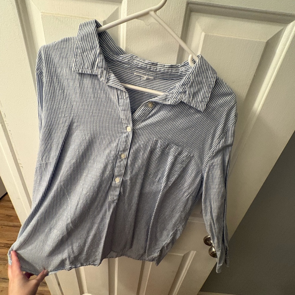 Striped Blue Women's Top